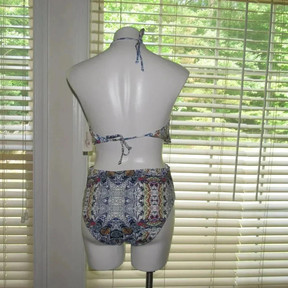 NWT BEACH JOY BIKINI Halter Colorful Print One-Piece Swimsuit Size Large - Picture 3 of 6